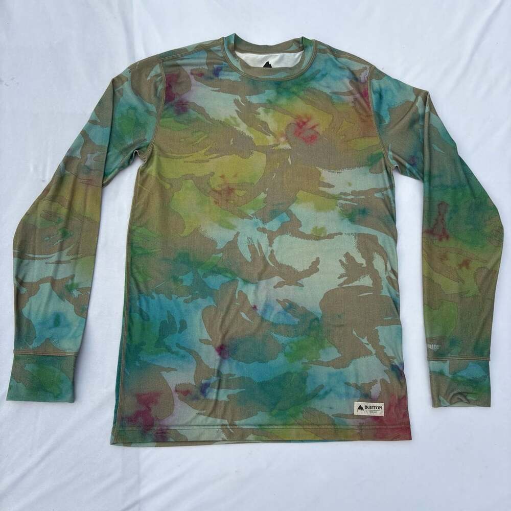 Burton Barren Camo Dry Ride Midweight Crew Base Layer Long Sleeve Men’s S
